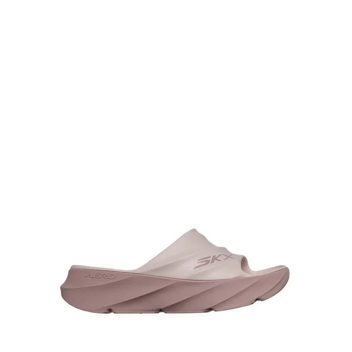 کفش صندل زنانه اسکچرز مدل Go Recover Max Cushion Slide Sandal - Tan.