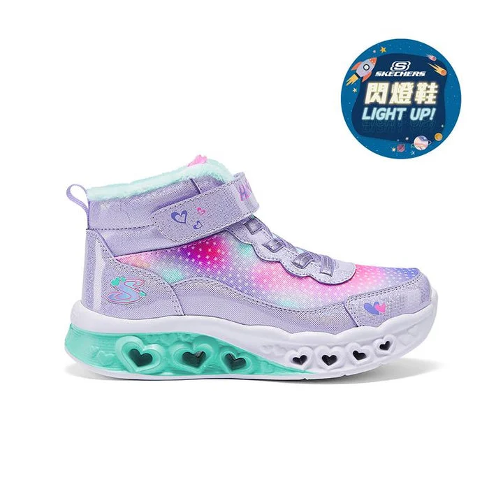کفش چراغ‌دار دخترانه اسکچرز مدل FLUTTER HEART LIGHTS