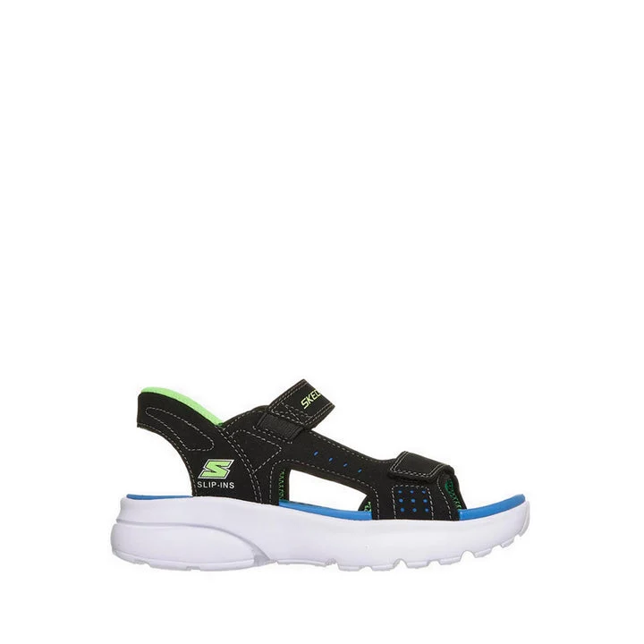 کفش مدرسه پسرانه اسکچرز مدل Slip-Ins Razor Splash s - Black (Grade School/Teen)