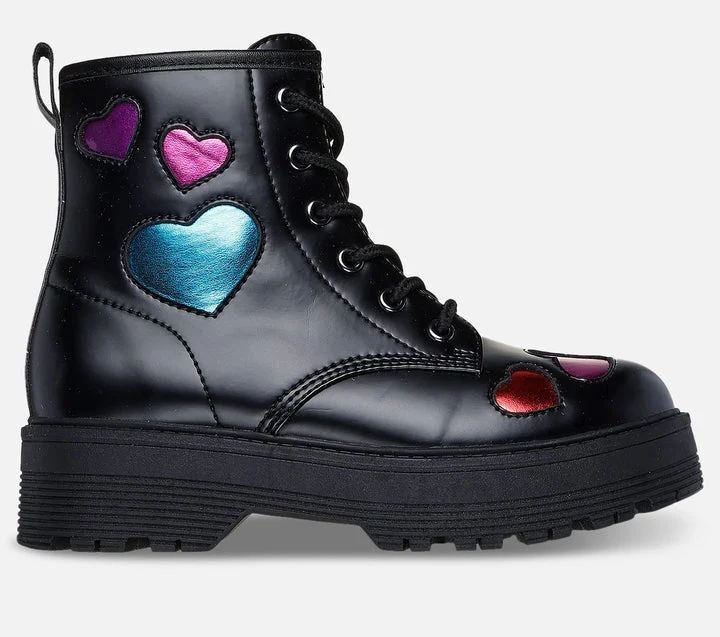 کفش بوت دخترانه اسکچرز مدل Gravlen Hi - Metallic Heart