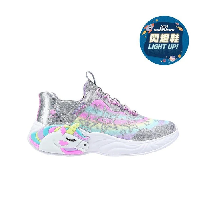 کفش چراغ‌دار دخترانه اسکچرز مدل SLIP-INS: UNICORN DREAMS