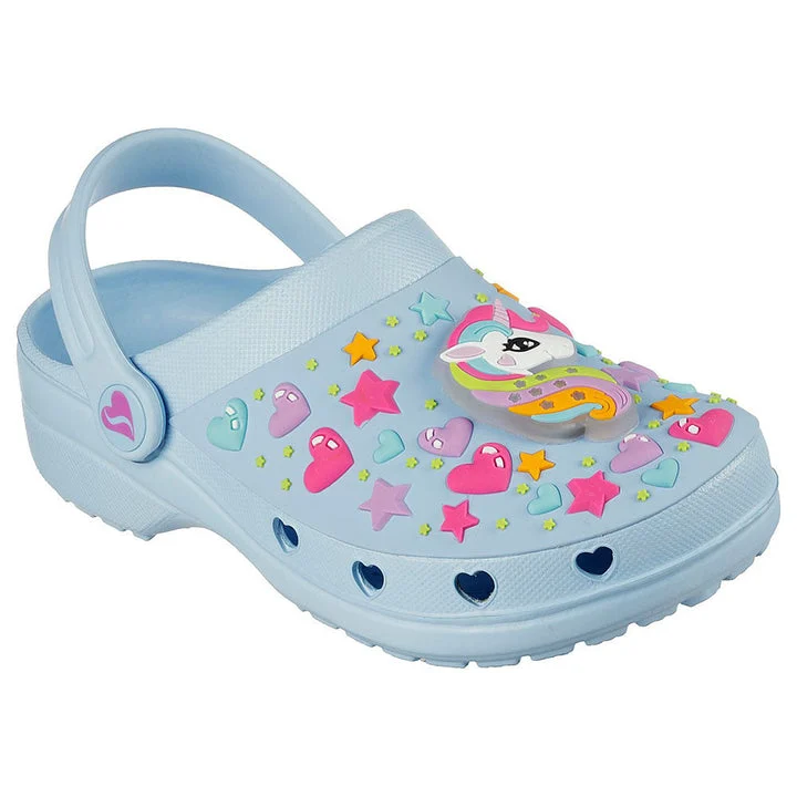 کفش روزمره دخترانه اسکچرز مدل Foamies Heart Charmer - Unicorn Delight