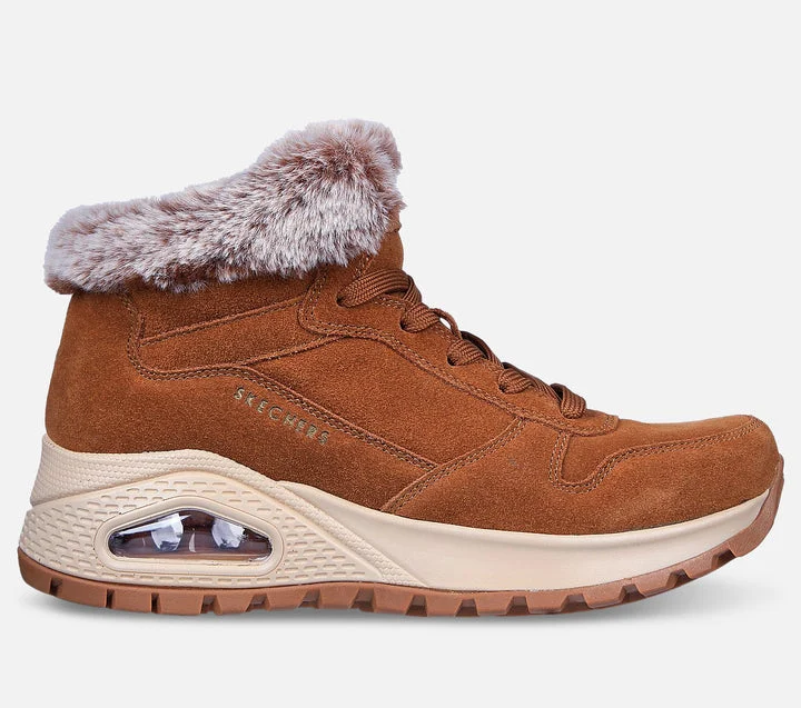 کفش بوت زنانه اسکچرز مدل Uno Rugged - Wintriness - Water Repellent