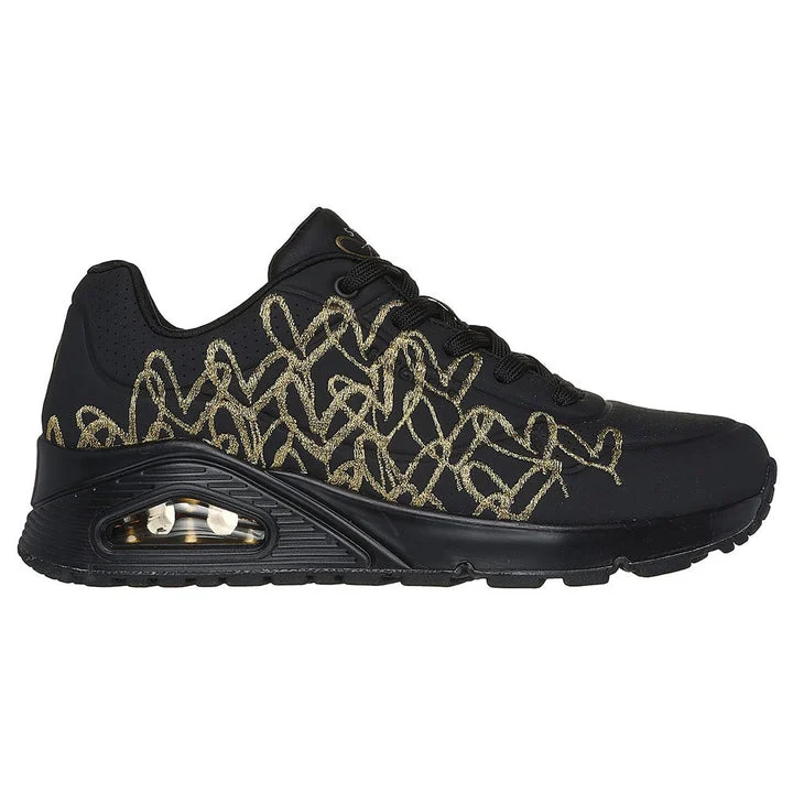 کفش روزمره زنانه اسکچرز مدل JGoldcrown: SKECHERS Street Uno - Golden Heart