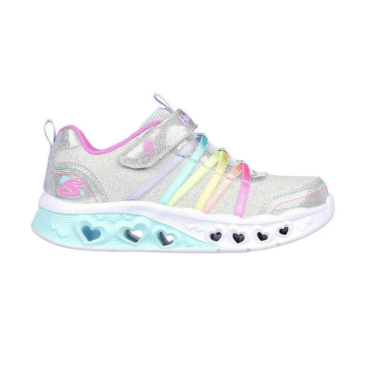 کفش روزمره دخترانه اسکچرز مدل S-Lights Flutter Heart Lights - Rainbow Bestie