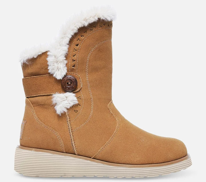 کفش بوت زنانه اسکچرز مدل Keepsakes Wedge - Cozy Peak - Water Repellent