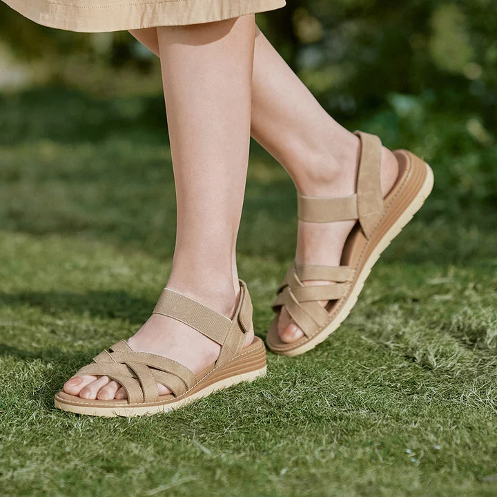 کفش صندل زنانه اسکچرز مدل Bobs Arch Fit Oasis - Cloud Steps