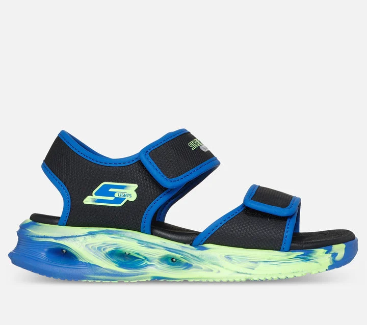 کفش روزمره پسرانه اسکچرز مدل S-Lights: Sola Glow Sandal - Fusion Brights