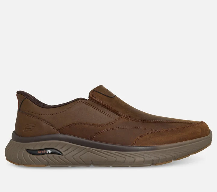 کفش پیاده‌روی مردانه اسکچرز مدل Relaxed Fit: Slip-ins: Arch Fit Crosser - Oak