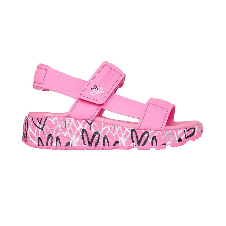 کفش صندل دخترانه اسکچرز مدل JGoldcrown: Street UNO Lite Sandal - Sunny Love