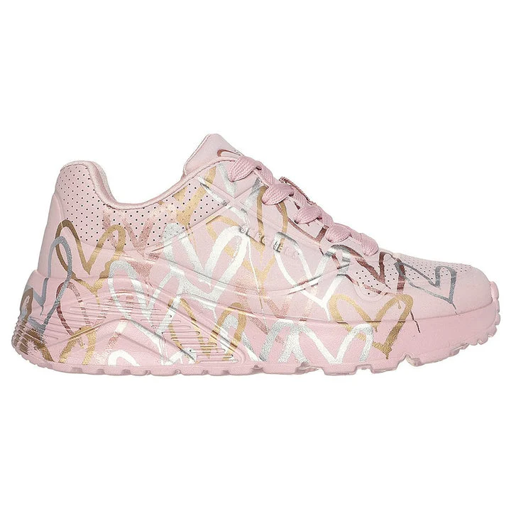 کفش روزمره دخترانه اسکچرز مدل JGoldcrown: SKECHERS Street Uno Lite - Metallic Love