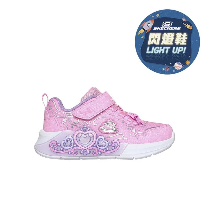 کفش چراغ‌دار نوزاد دختر اسکچرز مدل LIL PRINCESS STEPS