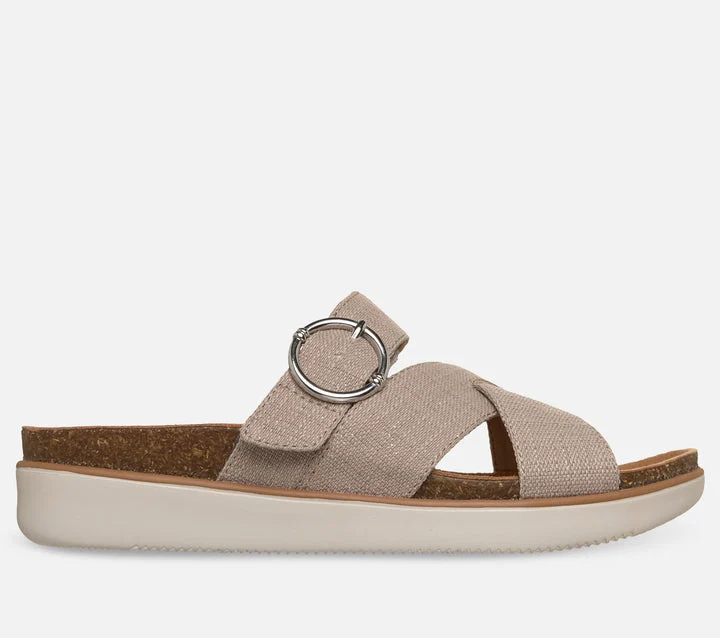 کفش دمپایی زنانه اسکچرز مدل Relaxed Fit: Lifted Comfort - Charming Sparkle